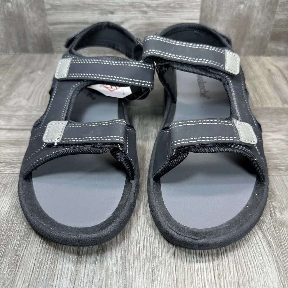 Avalanche Adventure Sandals Kids Size 3 Black Rugged Outdoor Sport NEW